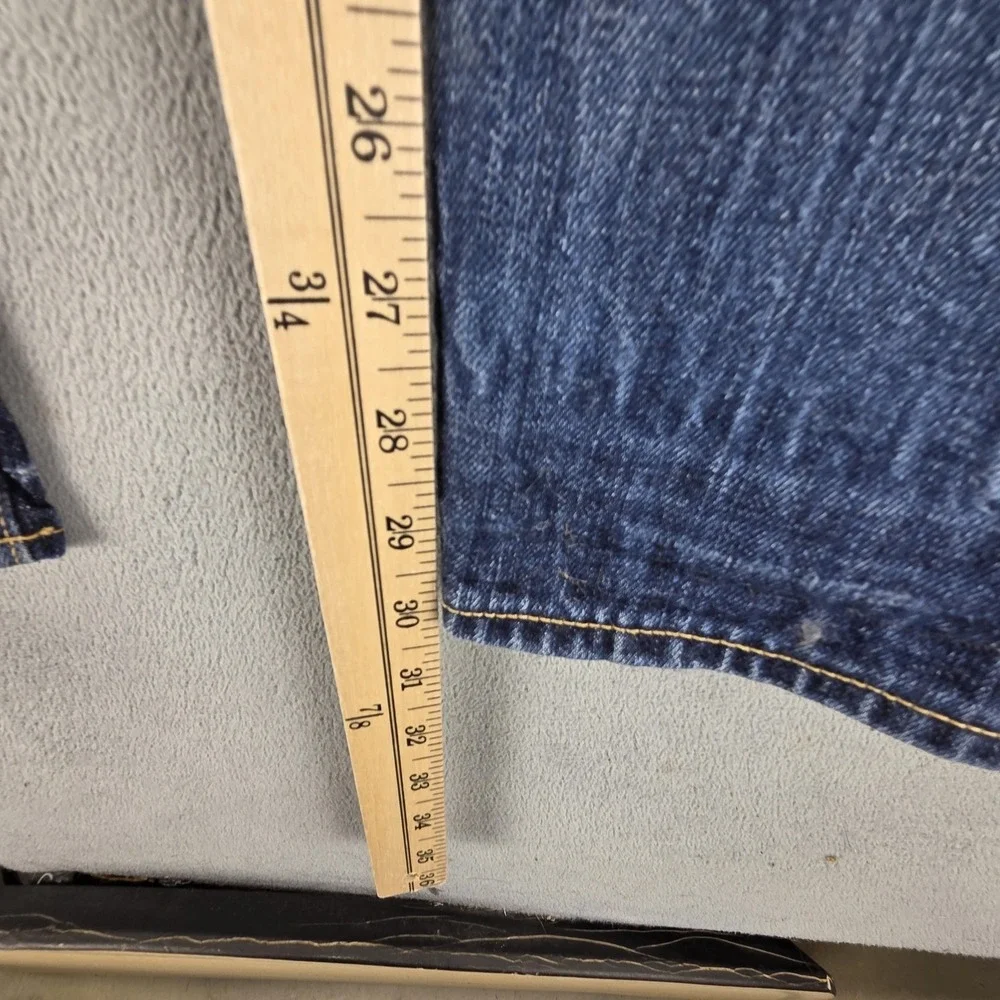 Edwin Jeans Mens 34x30 Blue Selvedge ED-55 Relaxed Japanese Denim Thrashed